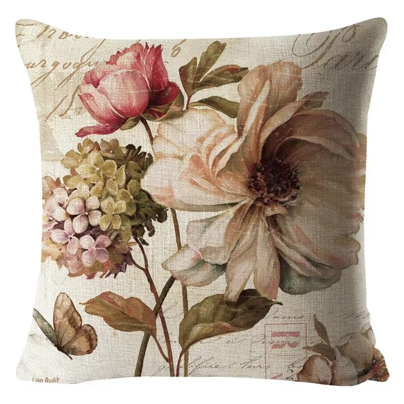 Taie d’Oreiller Fleurie Colorée – Tournesol, Rose, Pissenlit – Déco Maison & Voiture