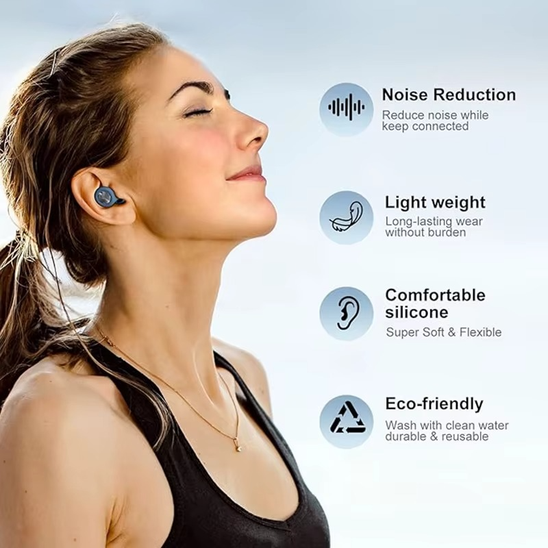 Bouchons d’Oreille en Silicone – Réduction du Bruit & Sommeil Paisible