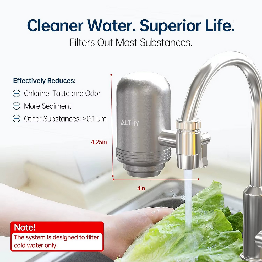 Système de Purification d'Eau pour Robinet en Acier Inoxydable
