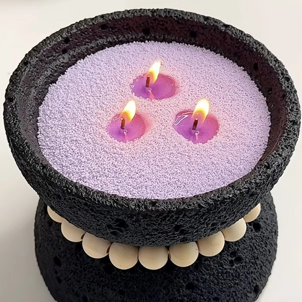 Bougie de Sable Perlée Réutilisable