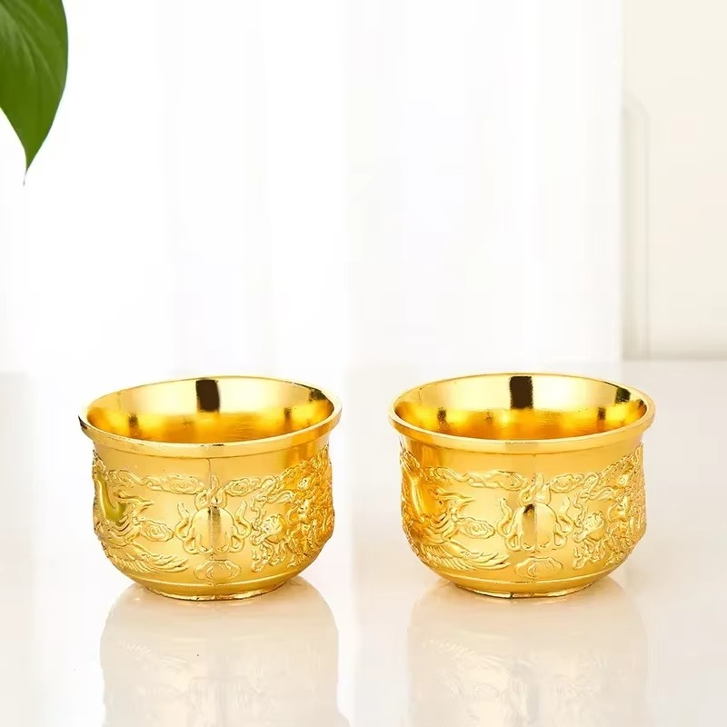 Service à Thé & à Vin Rétro – Dragon & Phénix Doré - Style Européen Vintage