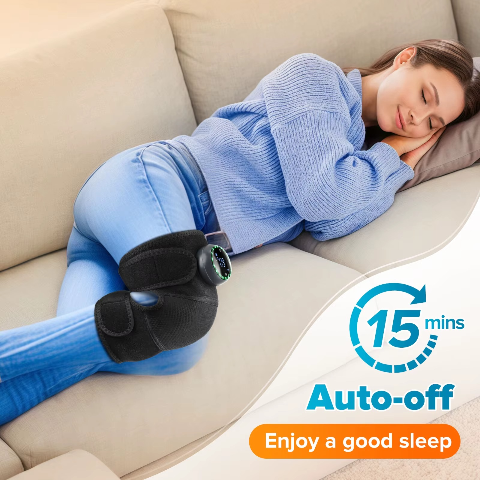 Masseur de Genou Chauffant 3 en 1