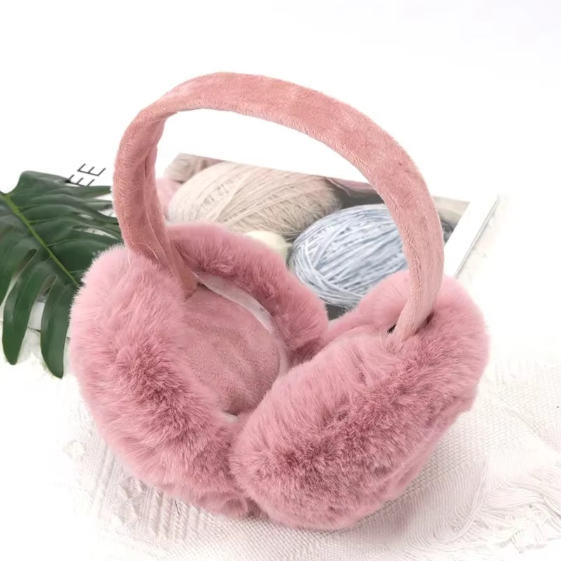 Cache-Oreilles Hiver Femme Doux et Chaud – Peluche Réglable et Pliable
