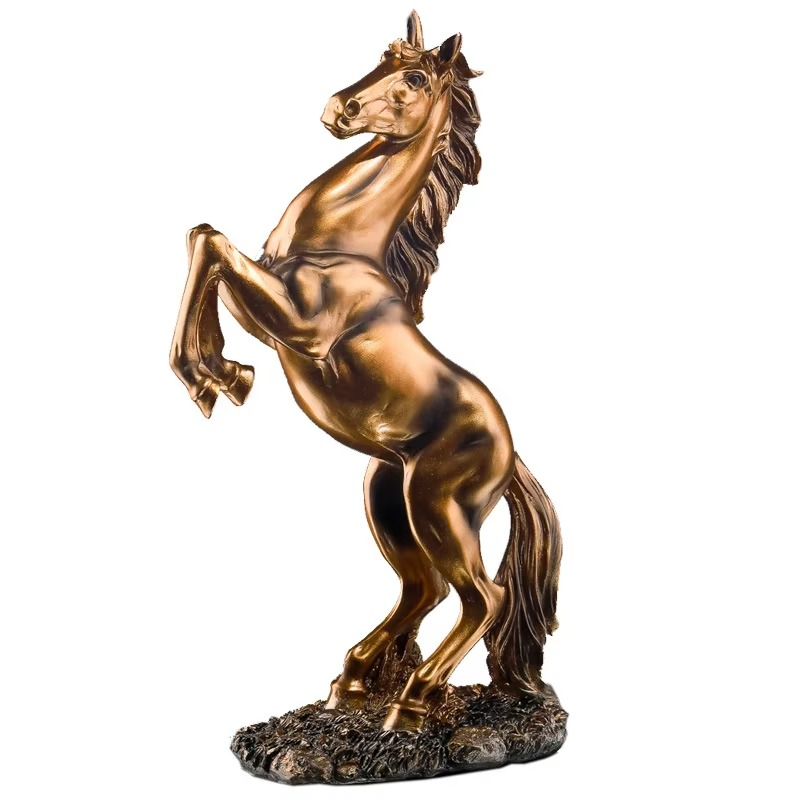 Statue de Cheval Nordique en Résine – Puissance Sculptée et Élégance Intérieure