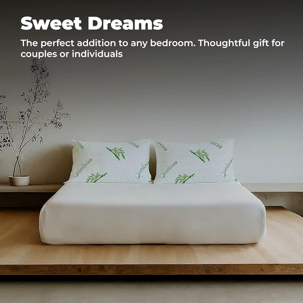 Oreiller en Mousse à Mémoire de Forme – Confort Bambou