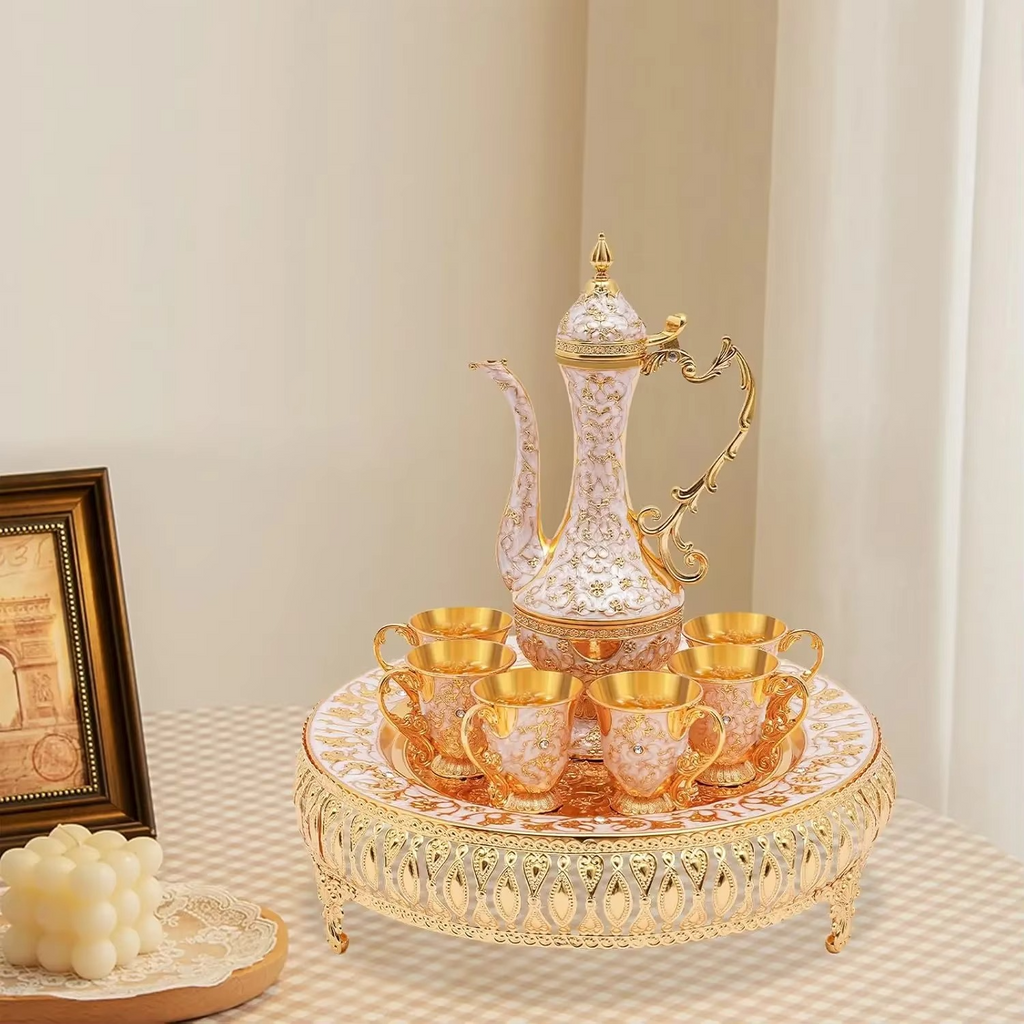 Service de Cafetière & Théière Turque Doré Vintage