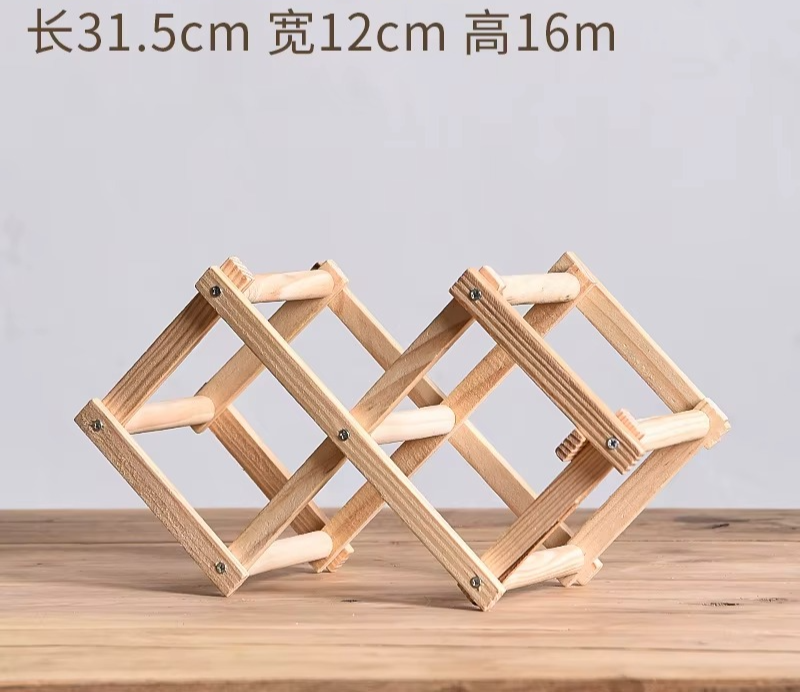 Casier à Vin en Bois de Pin – Étagère Empilable & Pliable pour Bouteilles