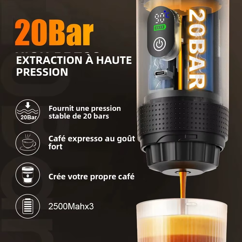 Machine à Café Expresso Portable Sans Fil Foombthe
