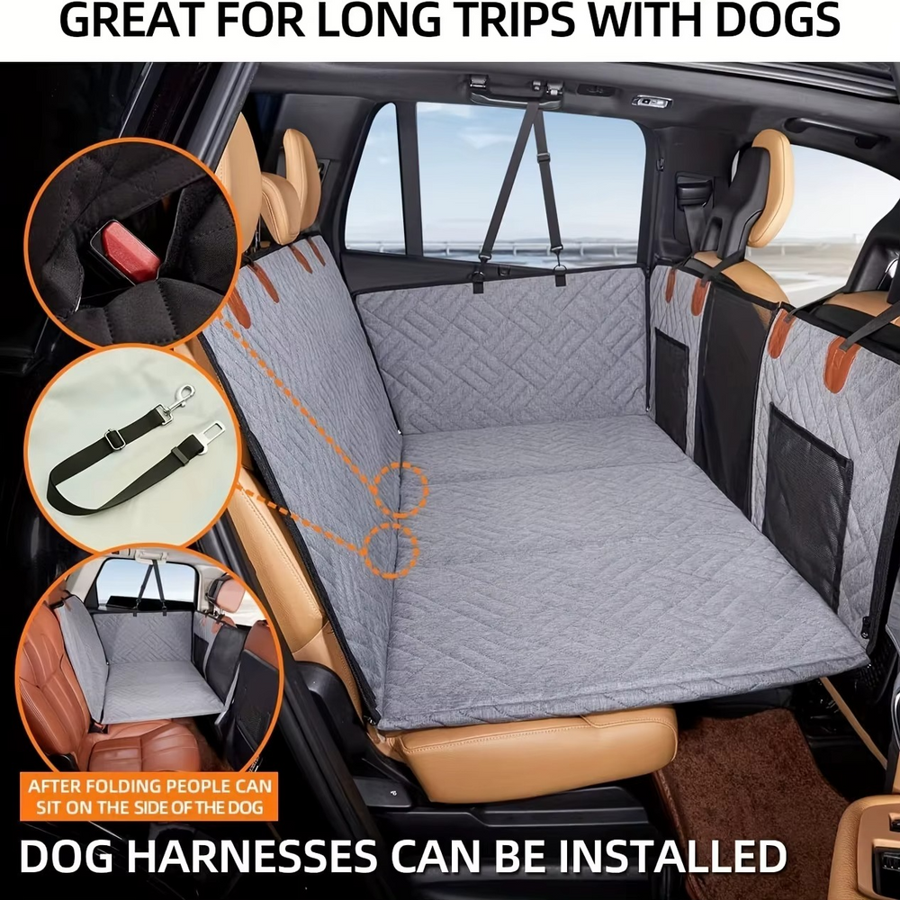 Housse de Siège de Voiture pour Chien – Imperméable, Antidérapante & Durable
