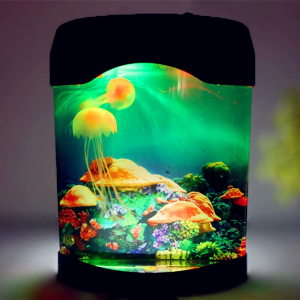 Veilleuse LED Méduse Aquarium – Lampe de Chevet Décorative pour Enfants et Adultes