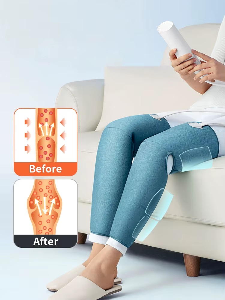 Appareil de Massage pour les Jambes à Pression d'Air - Dispositif de Drainage Lymphatique et Relaxation Musculaire