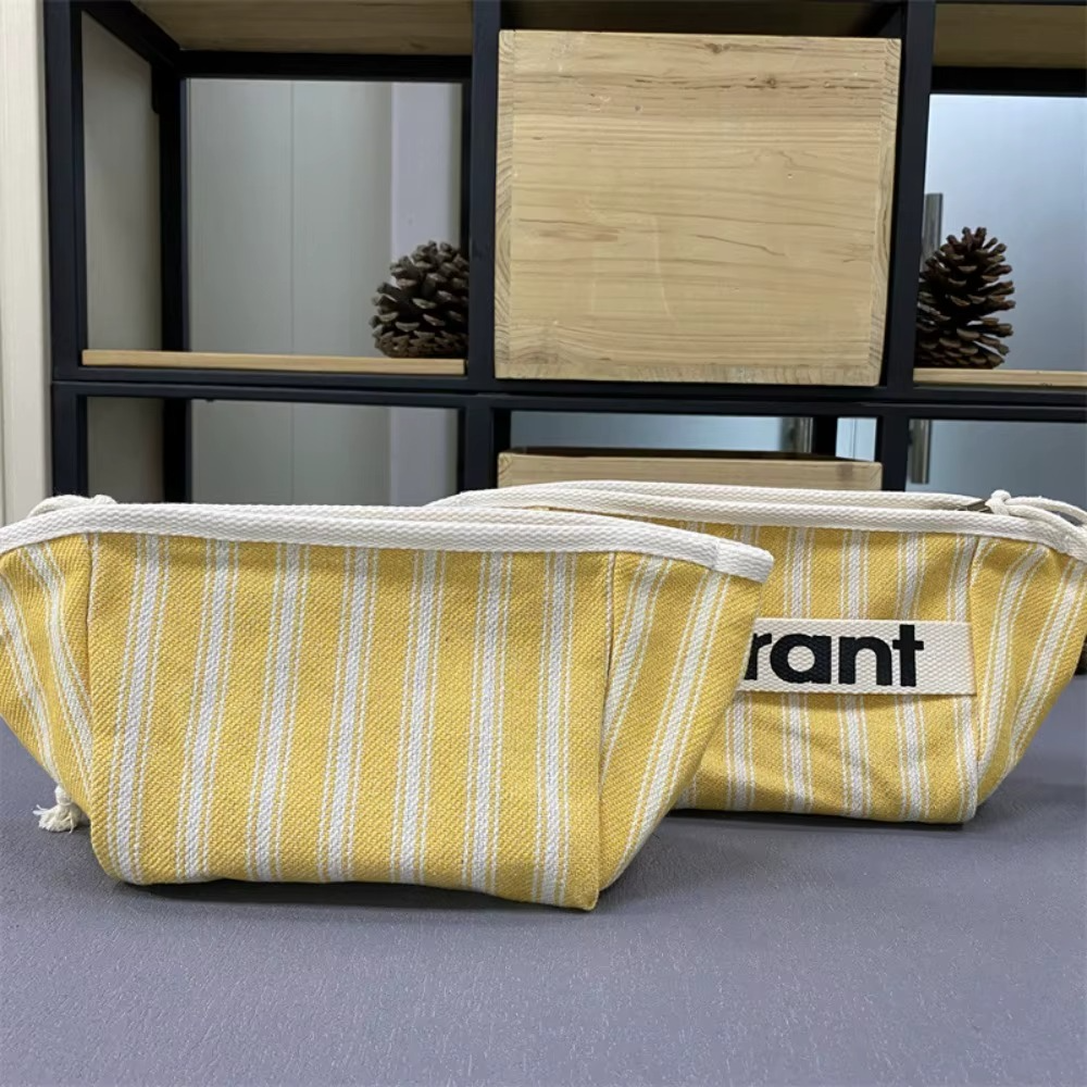 Trousse de Maquillage en Toile Rayée