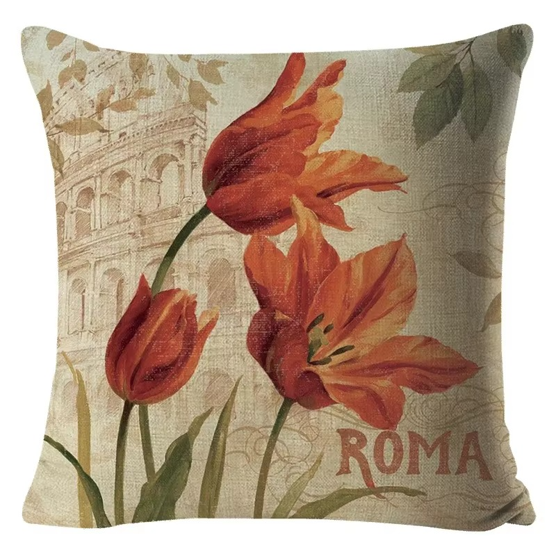 Taie d’Oreiller Fleurie Colorée – Tournesol, Rose, Pissenlit – Déco Maison & Voiture