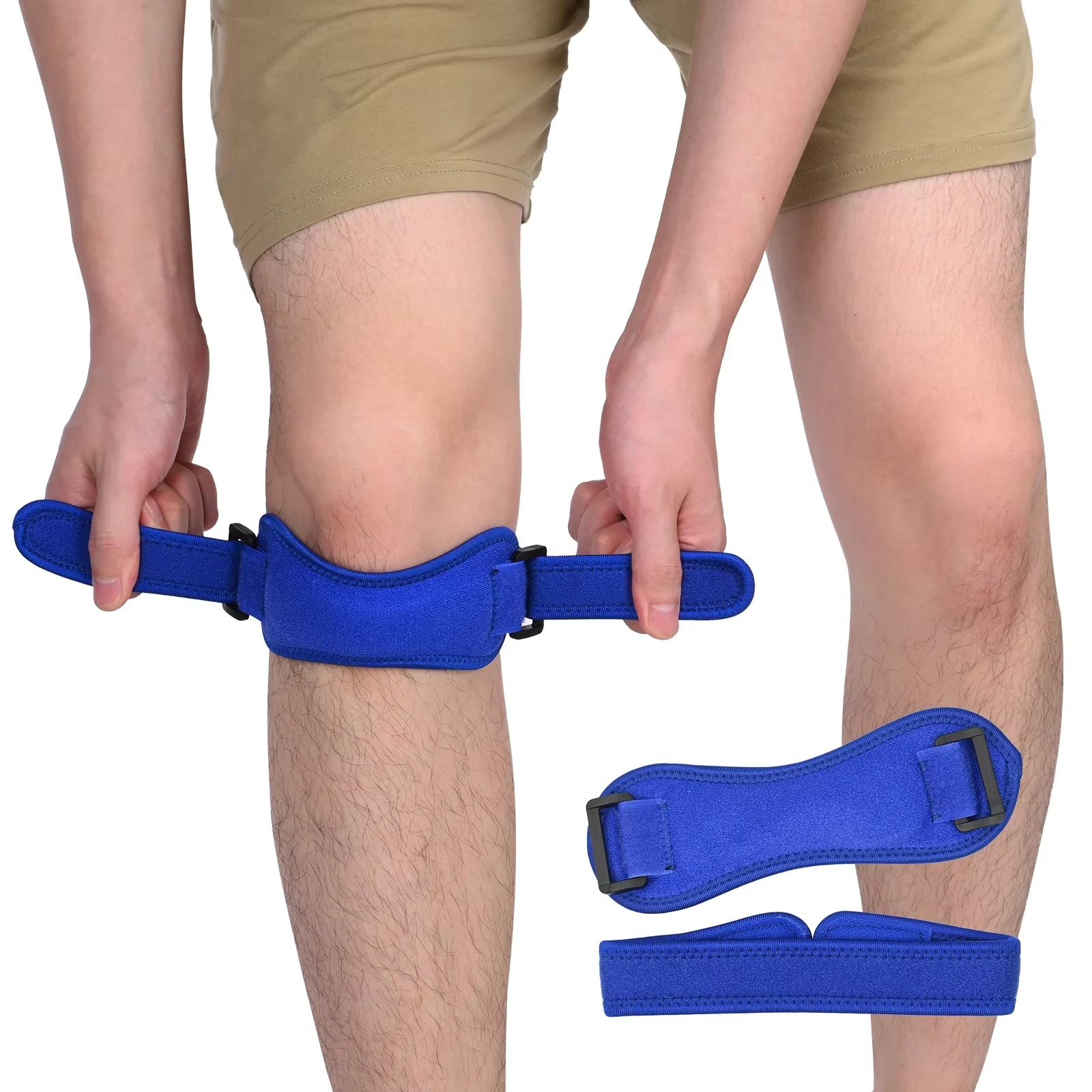 Stabilisateur de Genou Respirant avec Coussin en Silicone – Tous Sports