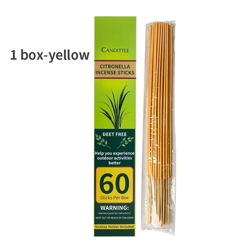Bâton d'Encens Anti-Moustiques à la Citronnelle - Naturel et Sûr pour l'Extérieur