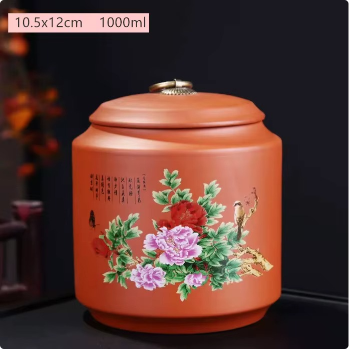 Caddie à Thé en Argile Violette Antique – L’Art de la Conservation