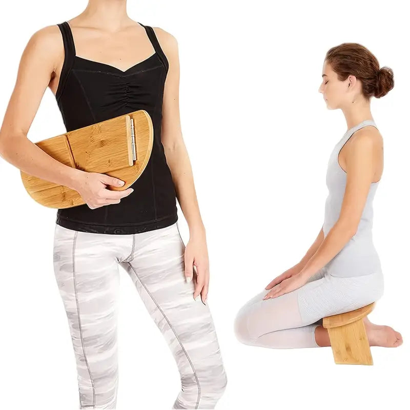 Tabouret de Méditation Ergonomique en Bambou – Pour Yoga, Pilates & Relaxation