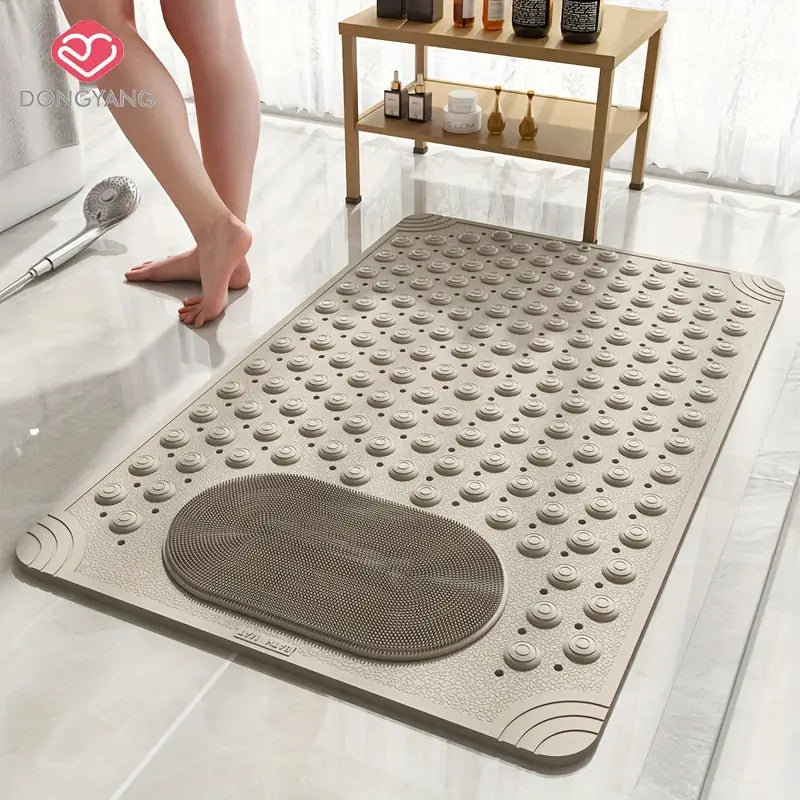 Tapis de Douche Antidérapant avec Ventouses & Drainage – Massage des Pieds