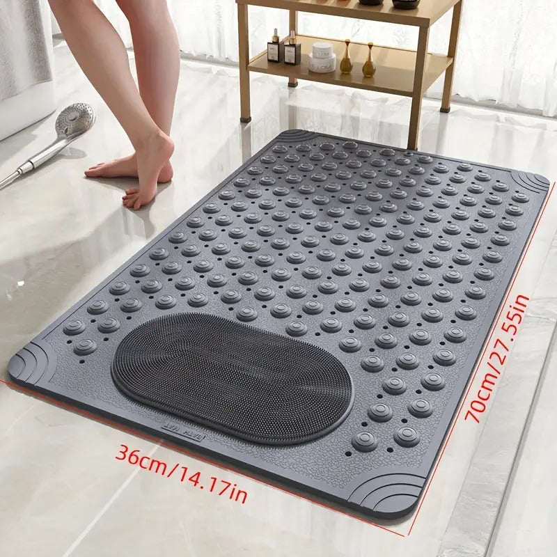 Tapis de Douche Antidérapant avec Ventouses & Drainage – Massage des Pieds