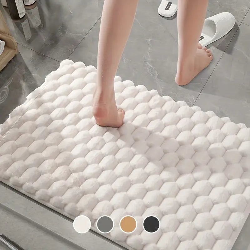 Tapis de Bain Moelleux Épais & Luxueux | Flanelle Ultra-Douce