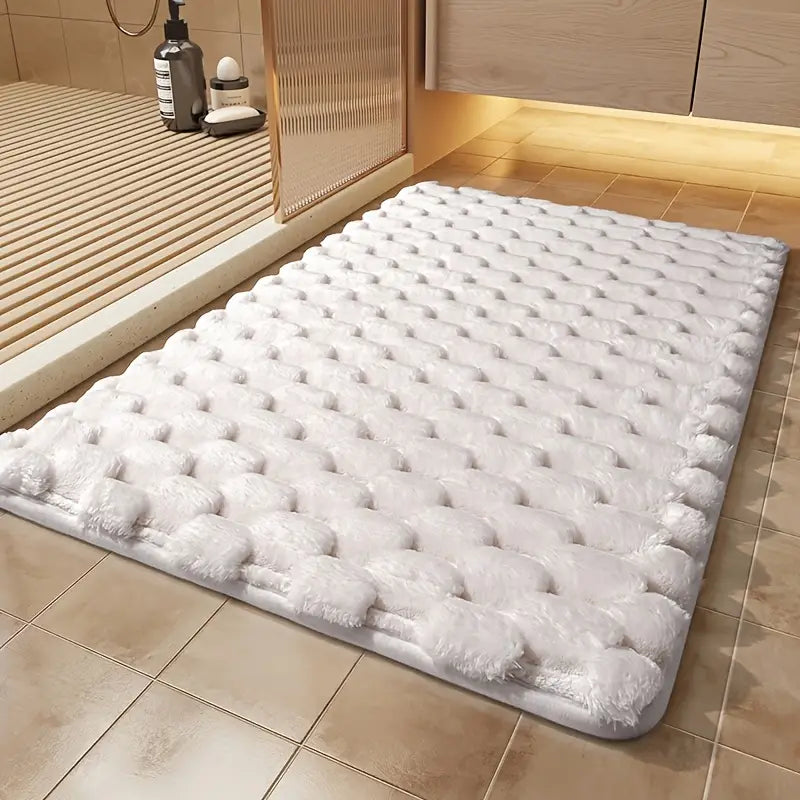 Tapis de Bain Moelleux Épais & Luxueux | Flanelle Ultra-Douce