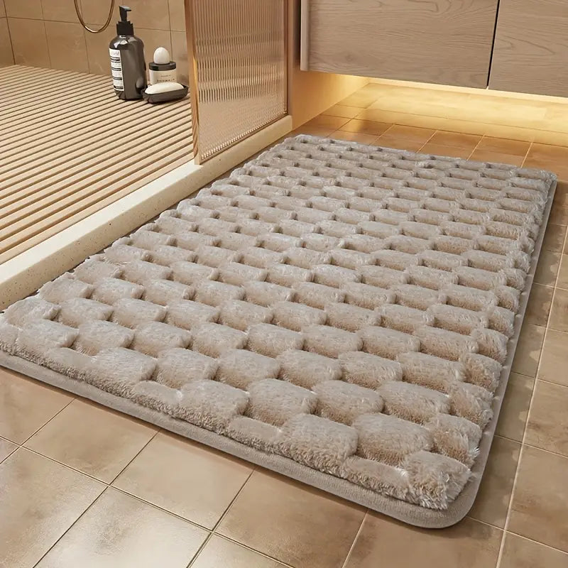 Tapis de Bain Moelleux Épais & Luxueux | Flanelle Ultra-Douce