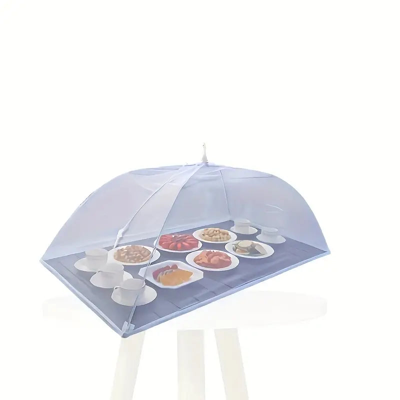 Tente de Couverture de Nourriture en Maille Blanche - Style Parapluie