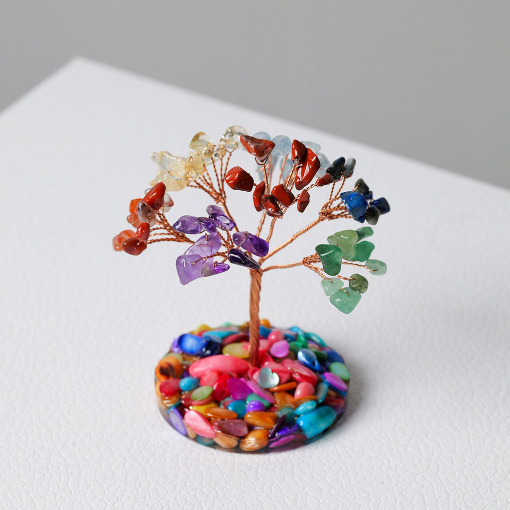 Arbre de Guérison Citrocoal 7 Chakras – Décoration pour Chance et Énergie Positive