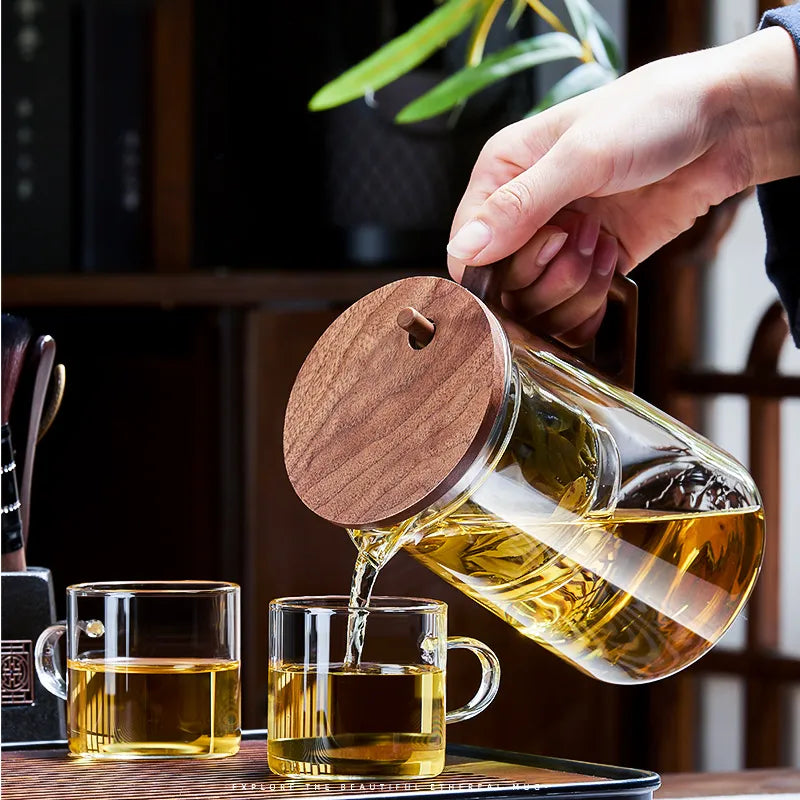 Théière en Verre Chinoise à un Bouton - L’Art de Déguster le Thé avec Élégance