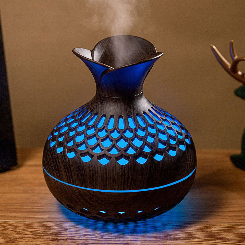 Humidificateur de Fleurs en Grain de Bois - Évasion Aromatique et Bien-Être