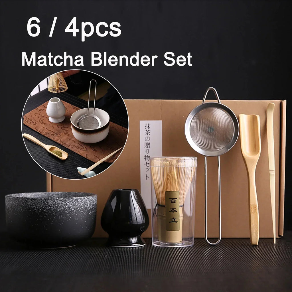 Ensemble de Brosses à Thé en Bambou– L'Art du Matcha Japonais dans un Coffret d'Exception