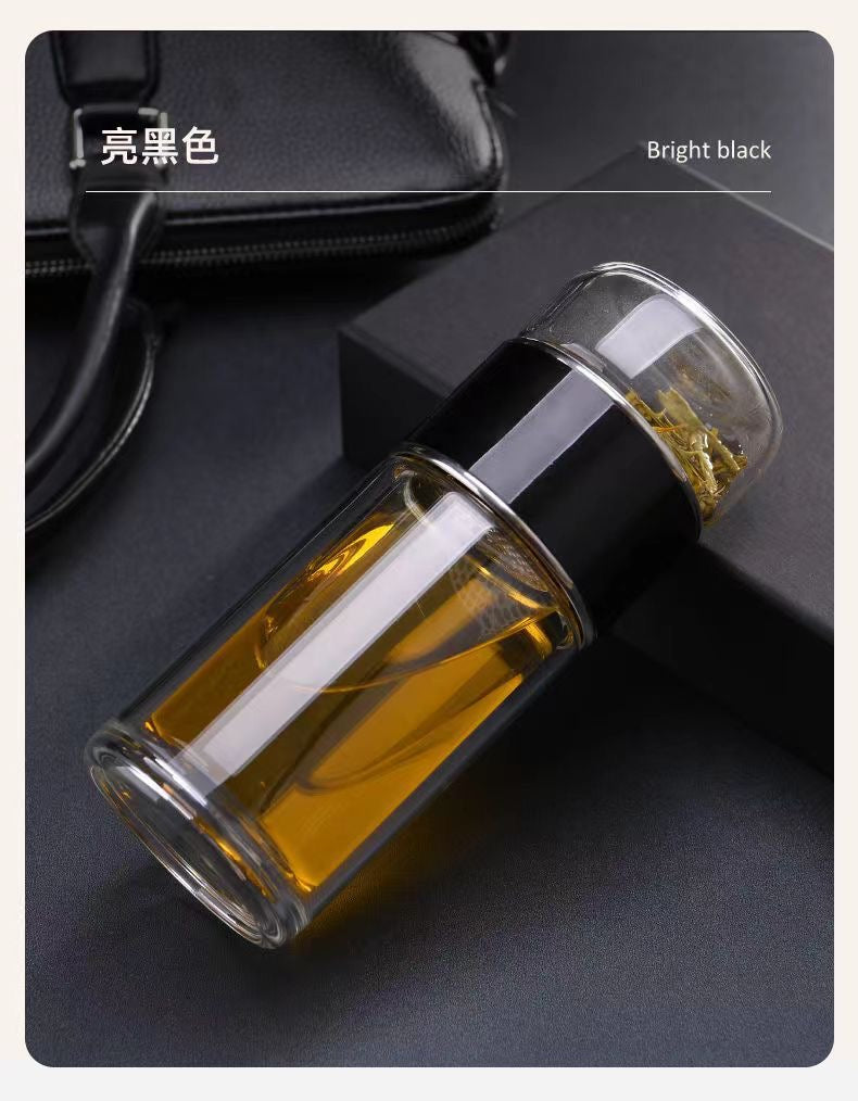 Bouteille d'eau à thé en verre borosilicaté