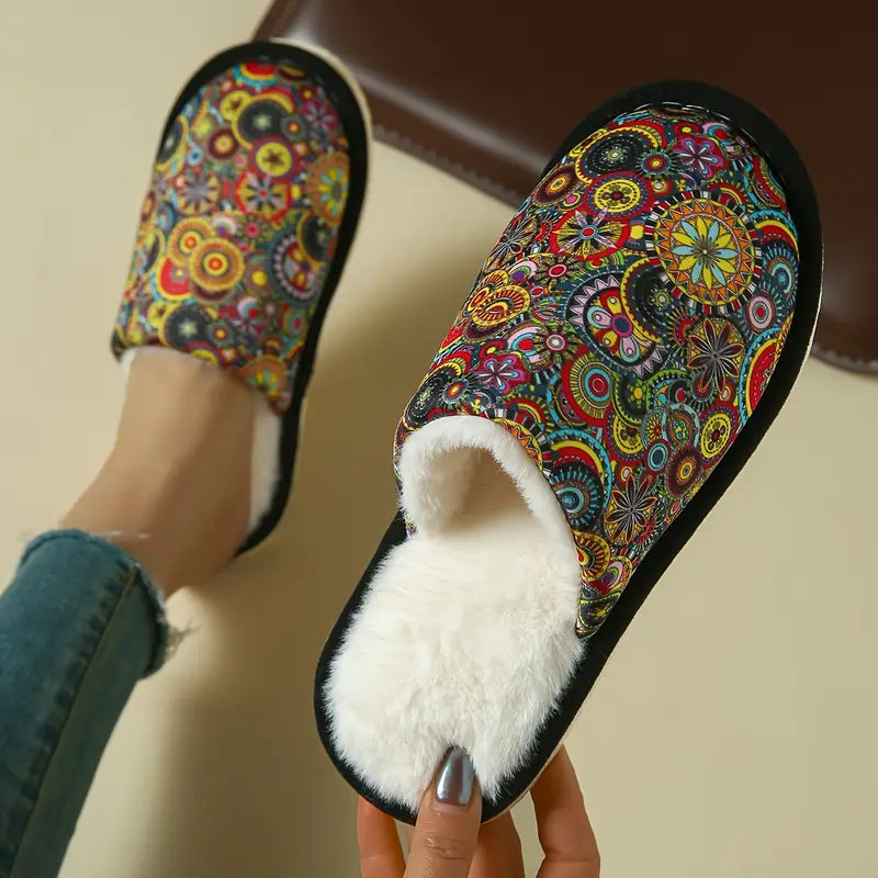 Chaussons d’Hiver Bohèmes pour Femmes – Confort & Élégance au Quotidien