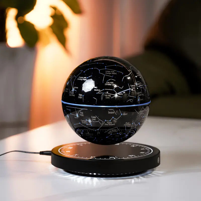Globe Lumineux Flottant Anti-Gravité – Veilleuse Constellation LED à Lévitation Magnétique