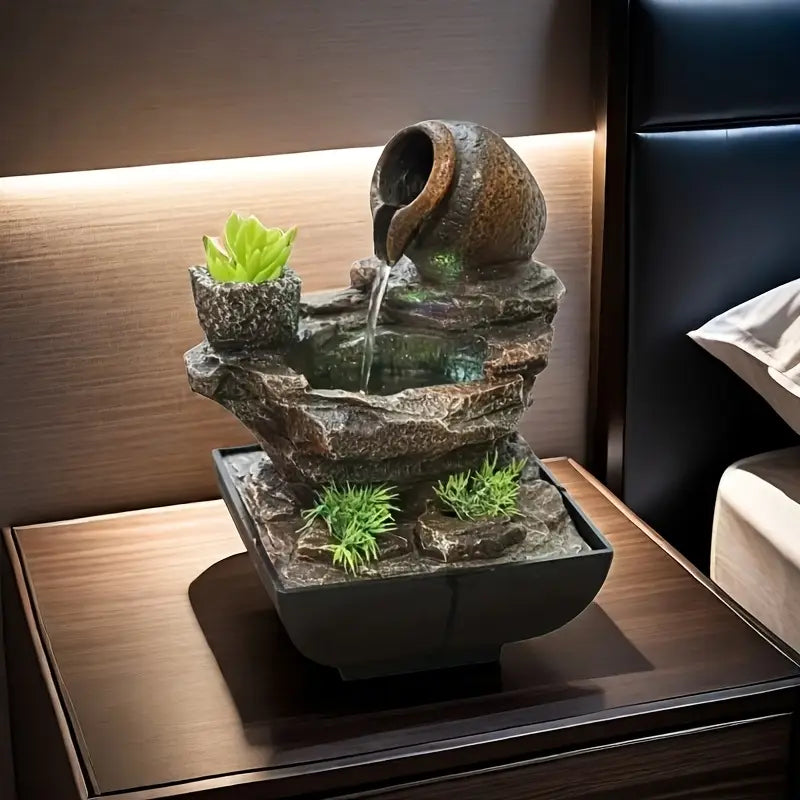 Fontaine de Table en Résine – Élégance Naturelle