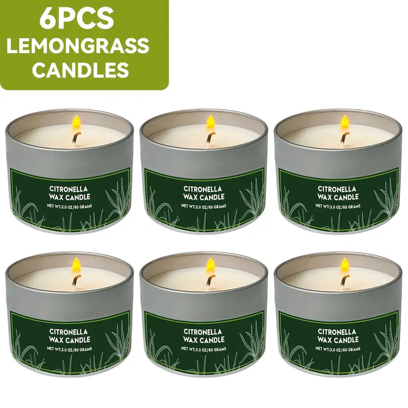 Lot de Bougies à la Citronnelle – Cire de Soja Naturelle