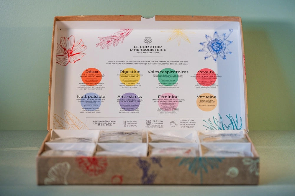 Coffret de Sélection d'Infusions Bio – 48 Infusettes pour Tous Vos Moments de Bien-Être