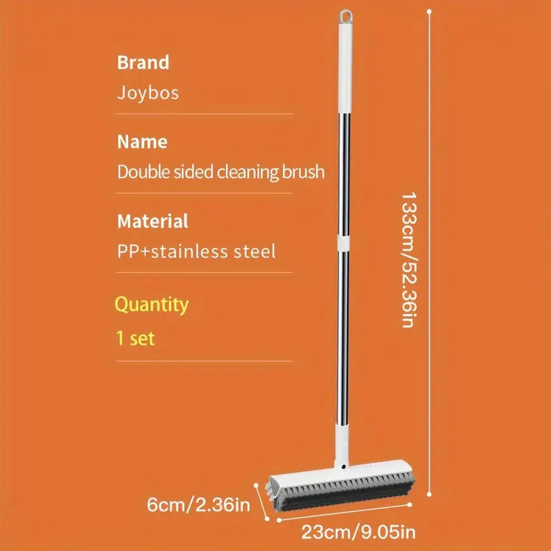 Brosse de Nettoyage à Deux Faces Joybos avec Manche Long & Tête en V Pivotante