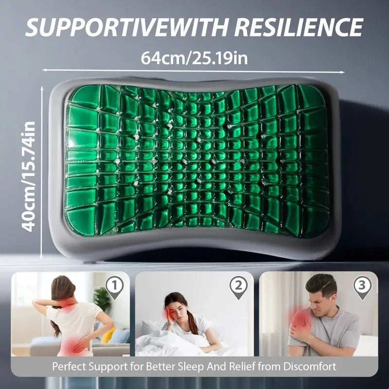 Oreiller à Gélule Rafraîchissant – Confort Ergonomique & Sommeil Réparateur