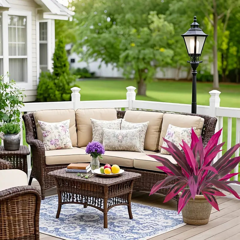 Lot de 2 Fougères Artificielles Violettes Boston & Feuilles de Monstera