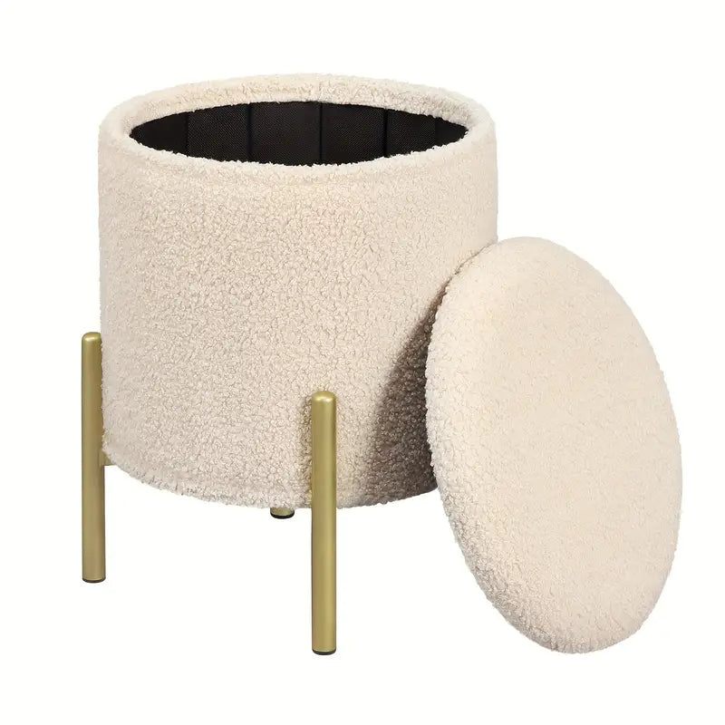 Tabouret Rembourré avec Espace de Rangement - Élégance et Praticité