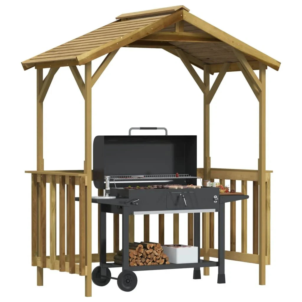 Abri de barbecue en bois de pin imprégné 163,5x93x210 cm