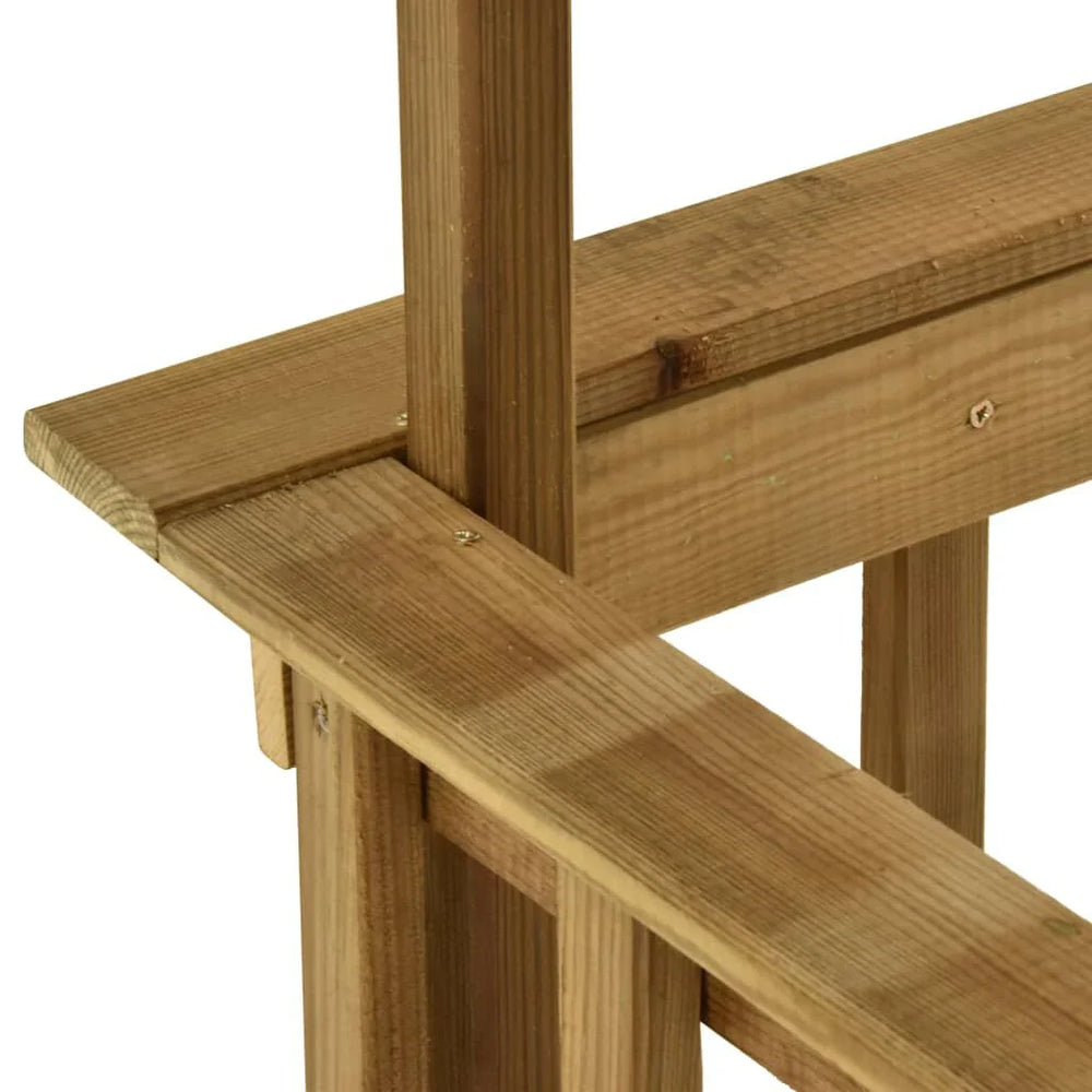 Abri de barbecue en bois de pin imprégné 163,5 × 93 × 210 cm