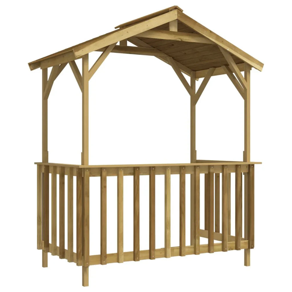 Abri de barbecue en bois de pin imprégné 163,5 × 93 × 210 cm