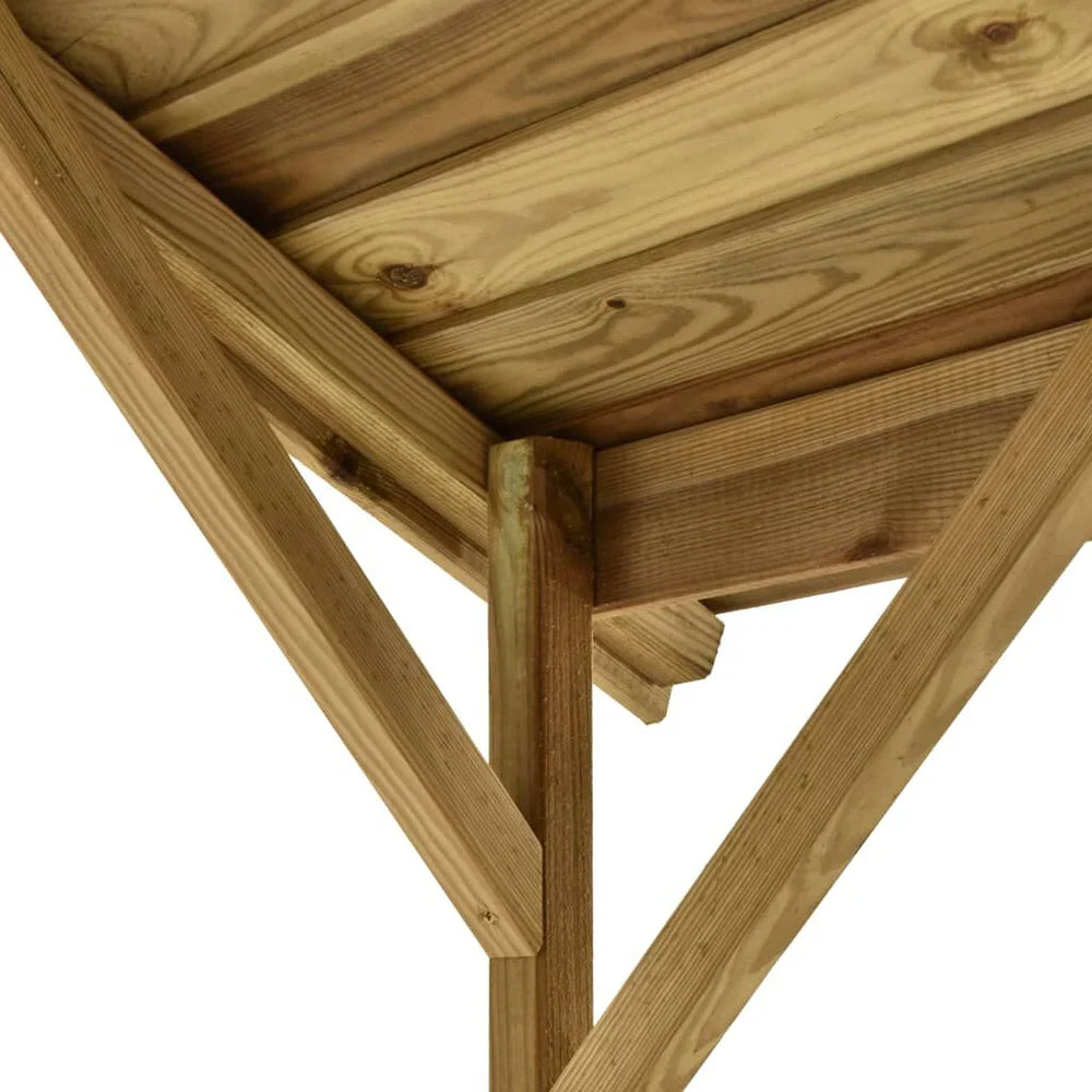 Abri de barbecue en bois de pin imprégné 163,5 × 93 × 210 cm