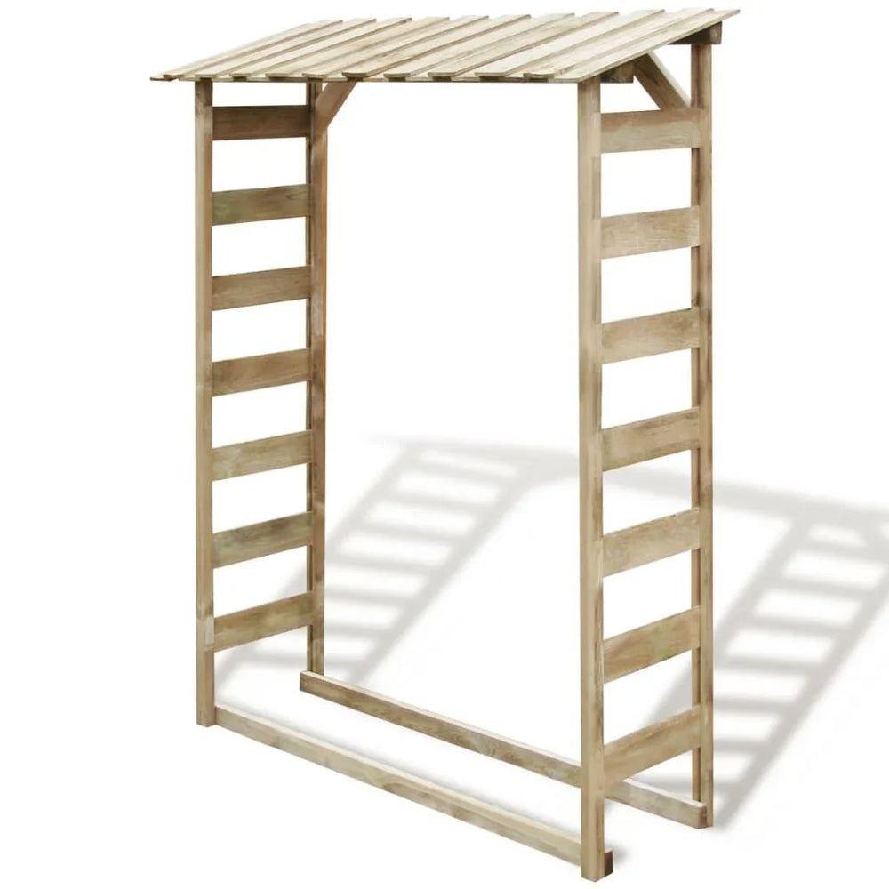Abri bois de chauffage - Pin traité, robuste et ventilé