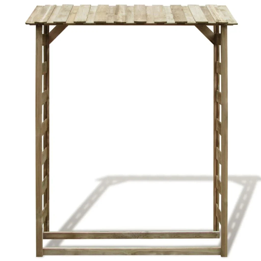 Abri bois de chauffage - Pin traité, robuste et ventilé