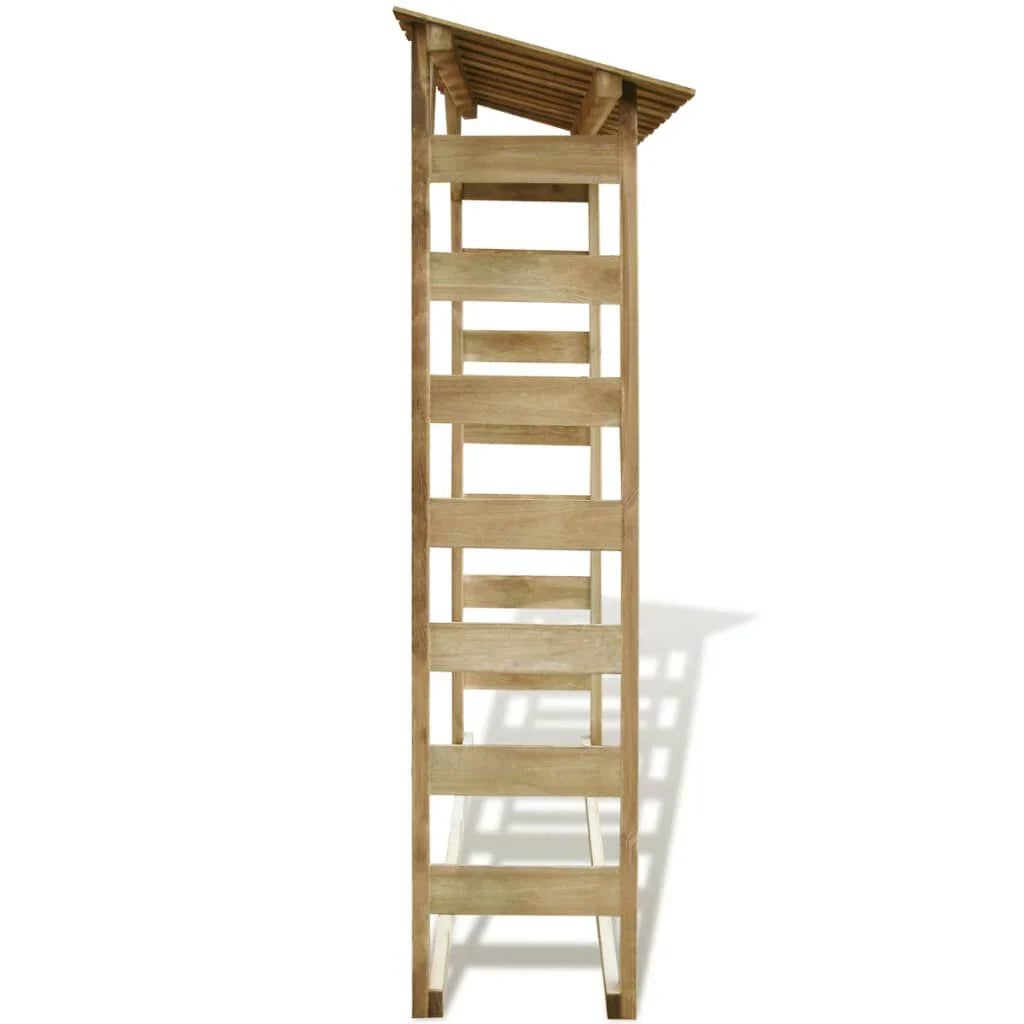 Abri bois de chauffage - Pin traité, robuste et ventilé