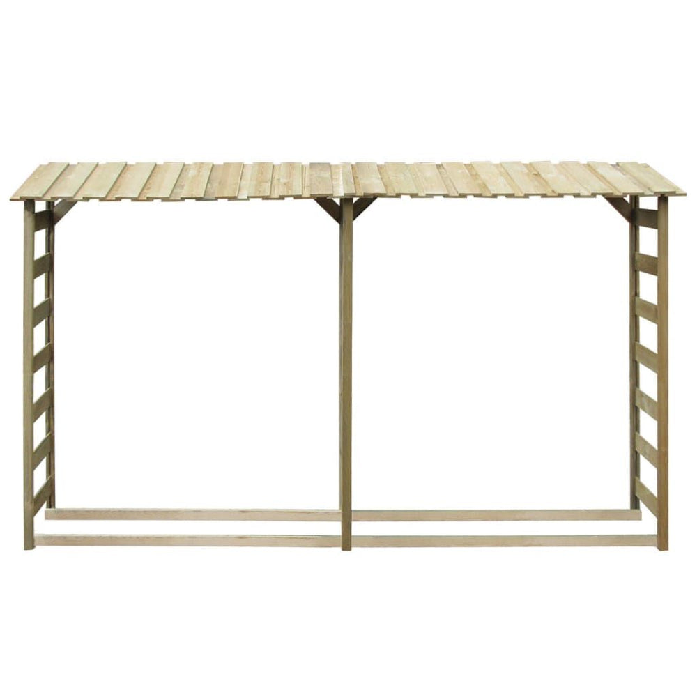 Abri bois de chauffage - Pin traité, robuste et ventilé