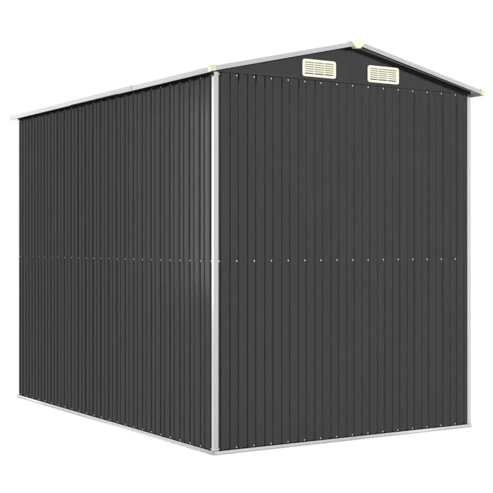 Abri de jardin anthracite 192 × 102 cm acier galvanisé